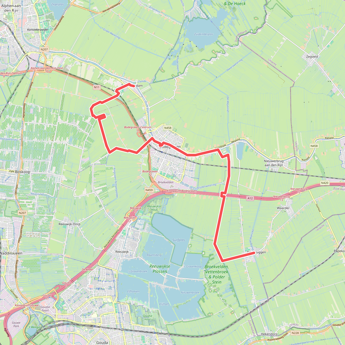 Zwammerdam - Driebruggen · Romeinse Limespad etappe 5