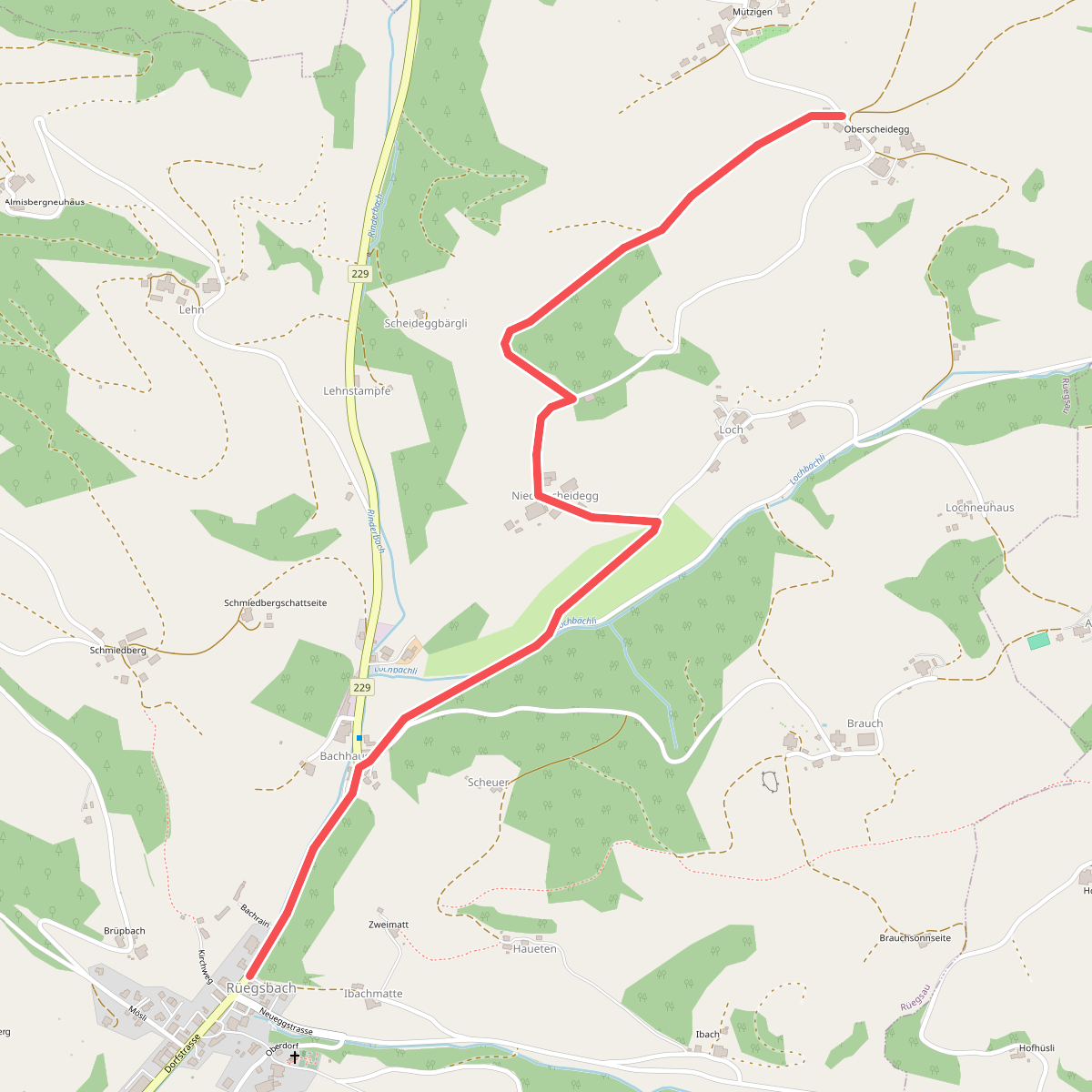 Ober Scheidegg - Rüegsbach