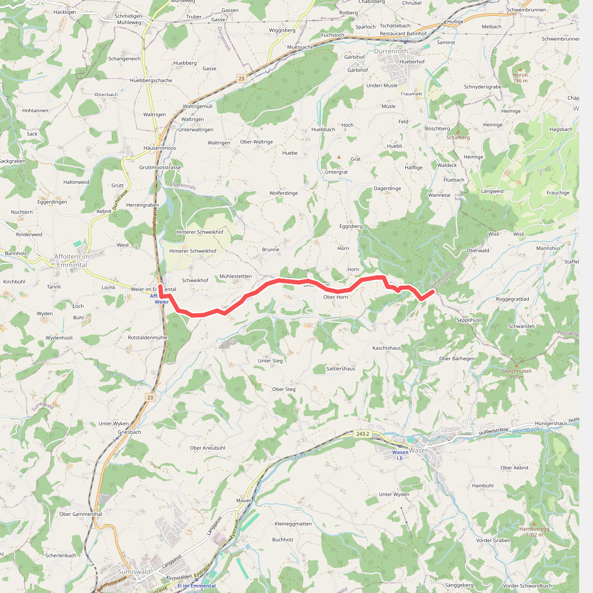 Affoltern Weier - Oberwald Schaber