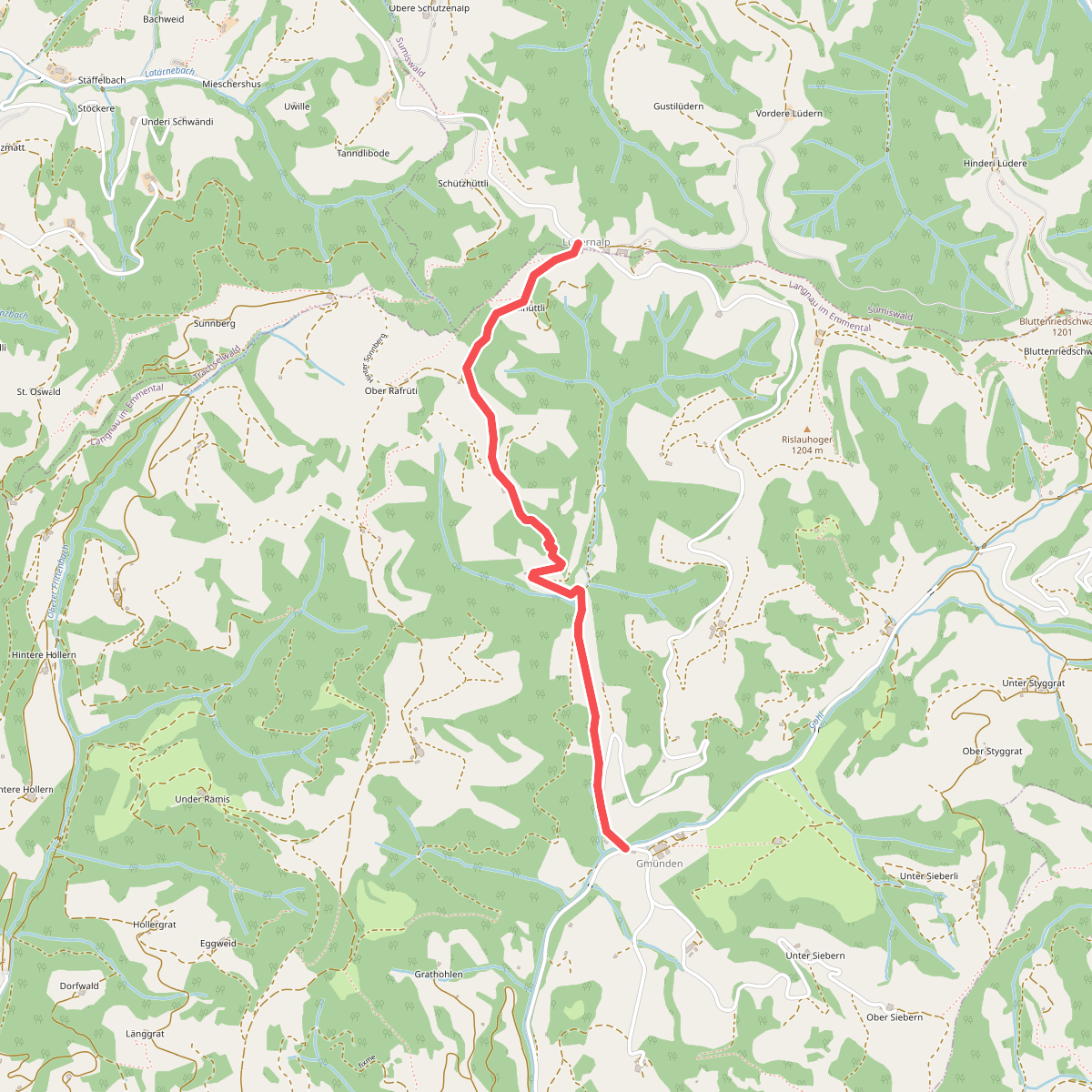 Gmünden - Lüderenalp