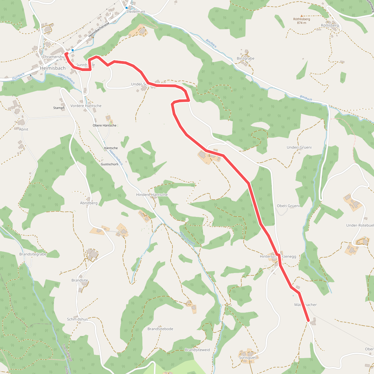 Heimisbach/Chrämershus - Mättenacher