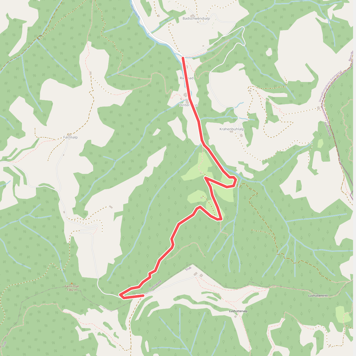 Lushüttenalp - Riedbad