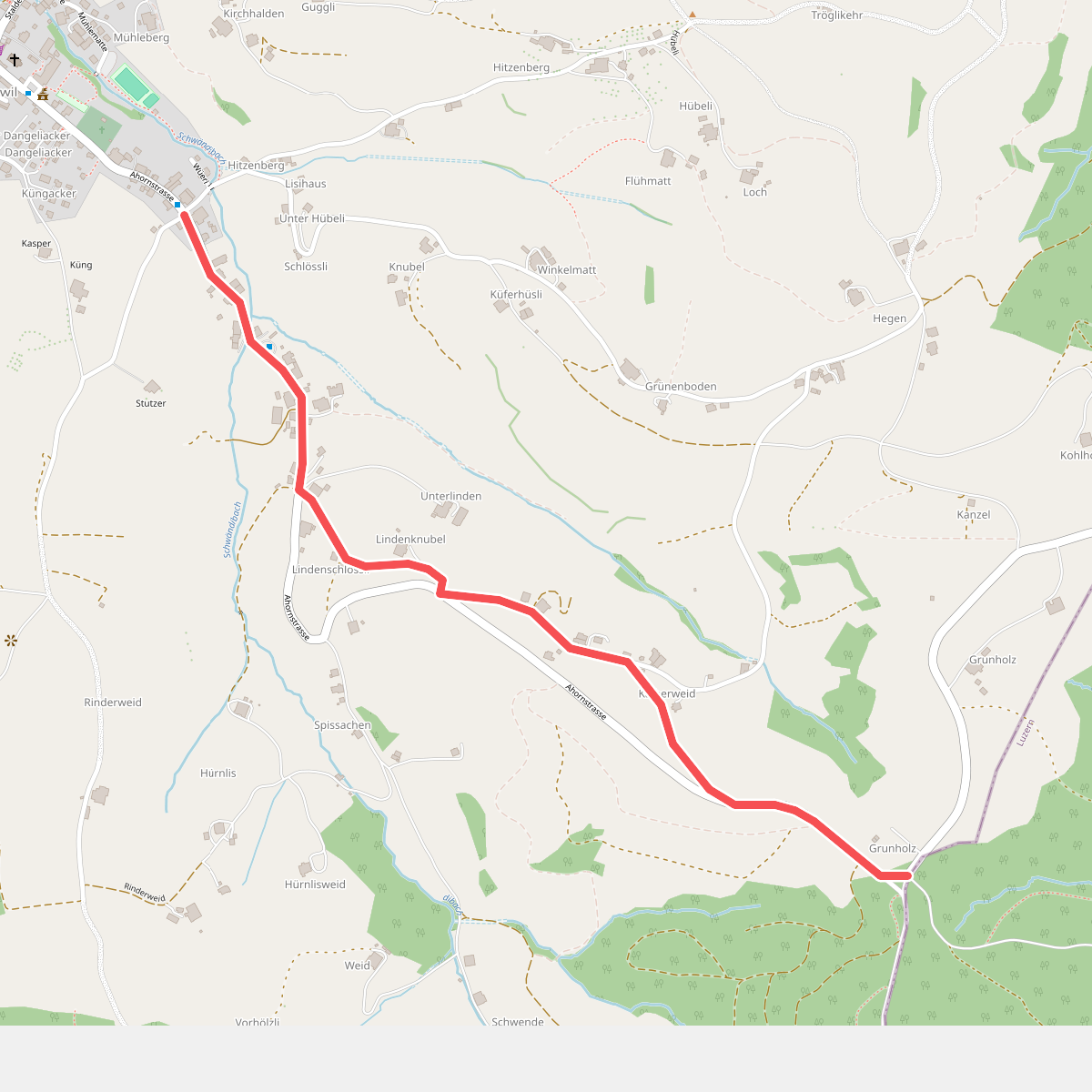 Eriswil Hinterdorf - Dürschwändiwald