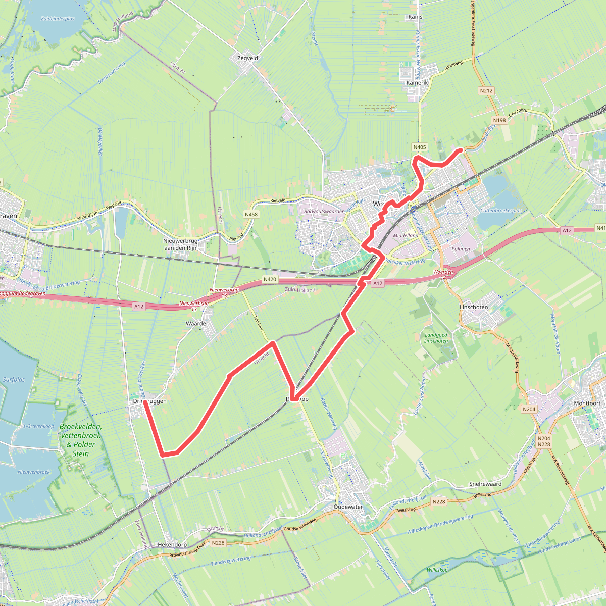 Drieburggen - Woerden, Limesbrug · Romeinse Limespad etappe 6