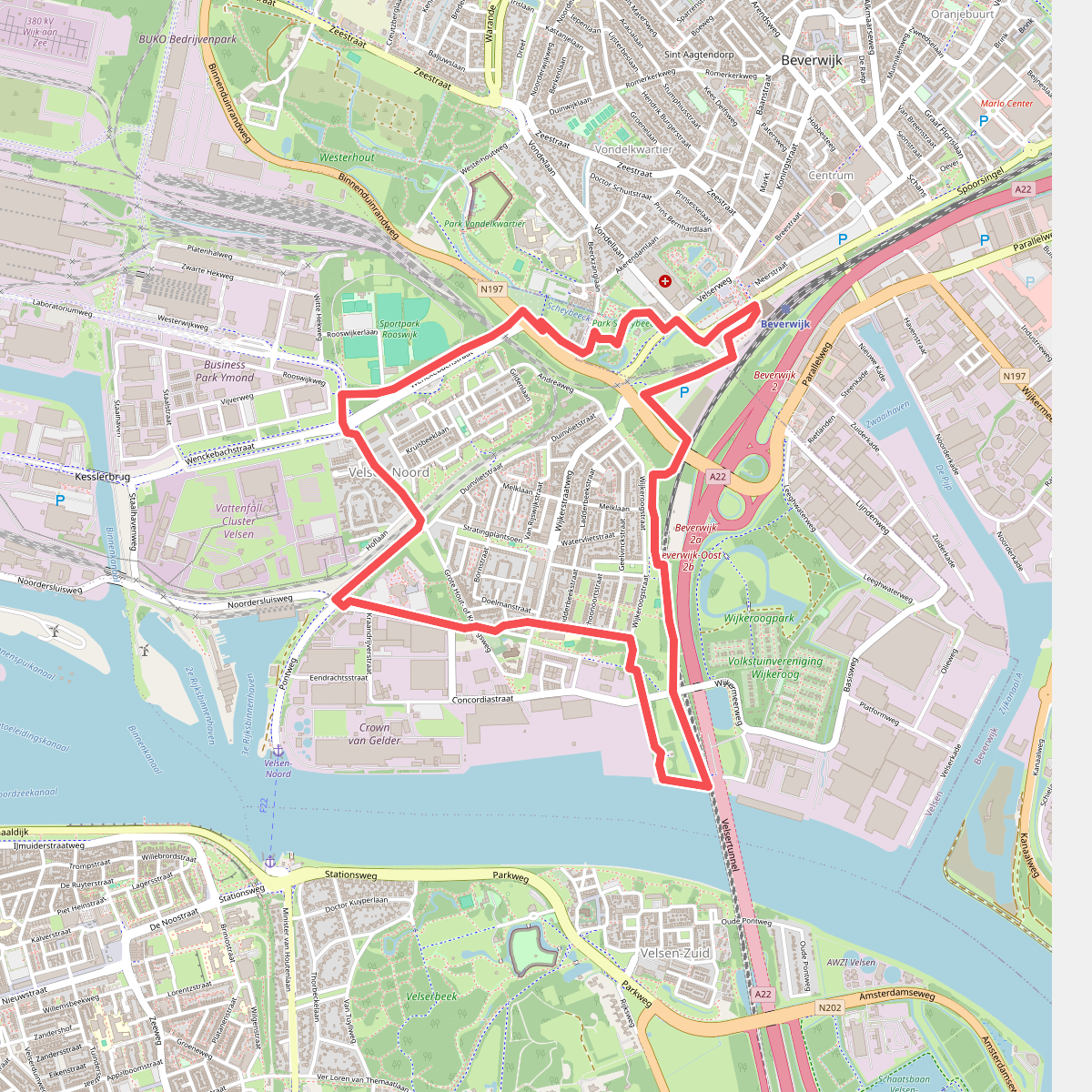 Rondje Velsen-Noord (groen)