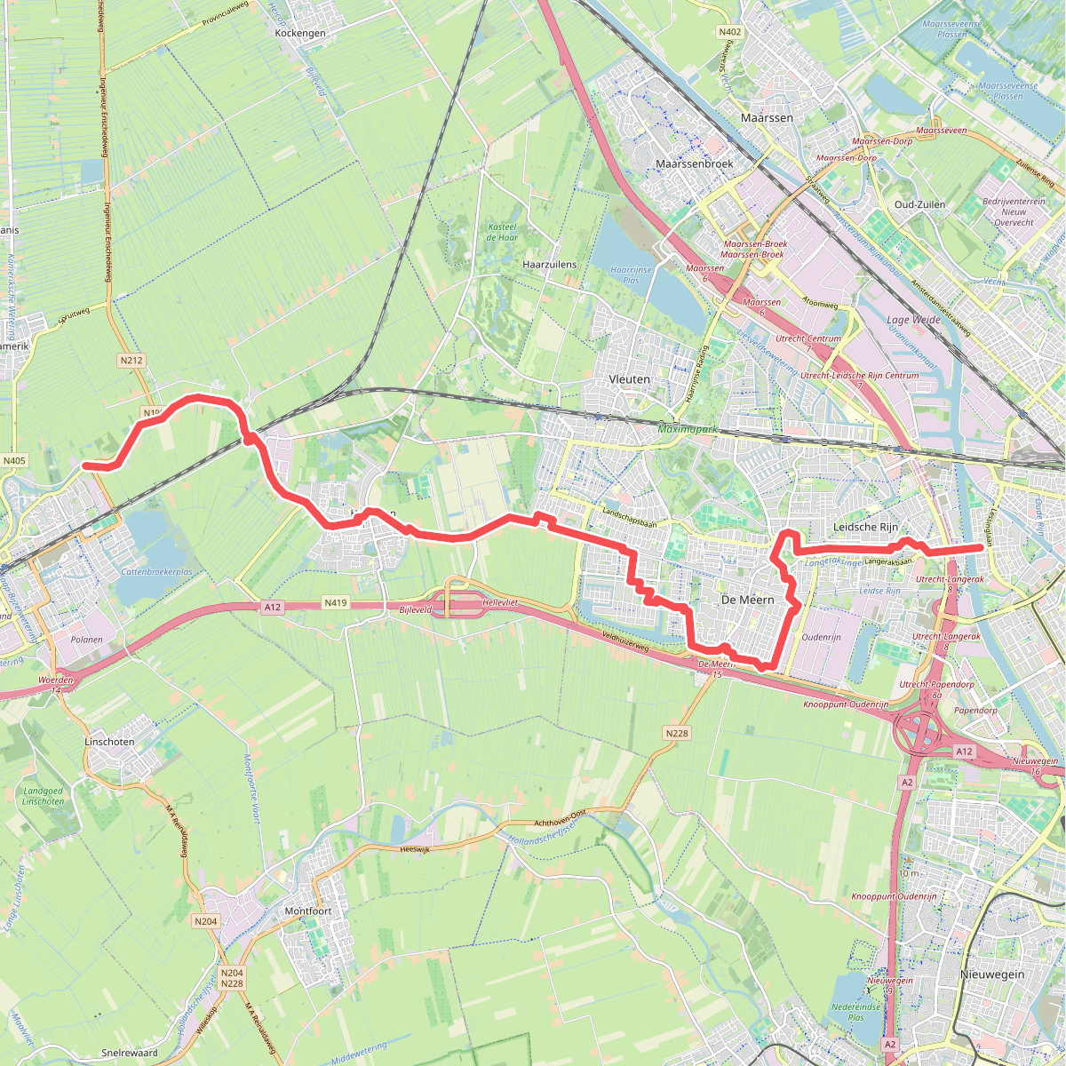 Woerden, Limesbrug  - Amsterdam-Rijnkanaal (Utrecht) · Romeinse Limespad etappe 7