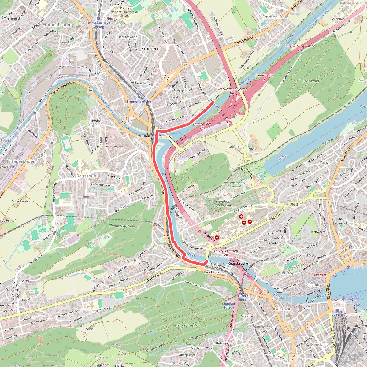 Sädelbrücke - St. Karli