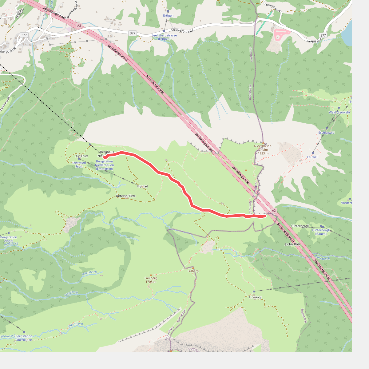Bergstation Niderbawen - Hundschopf
