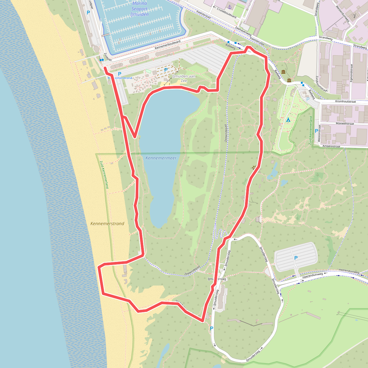 Kennemermeerroute (groen)
