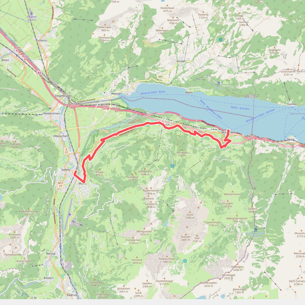 Kerenzerberg Römerweg