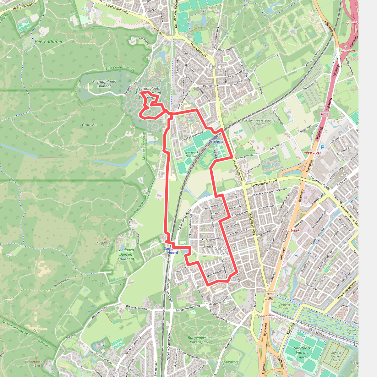Westerveldroute (geel) 
