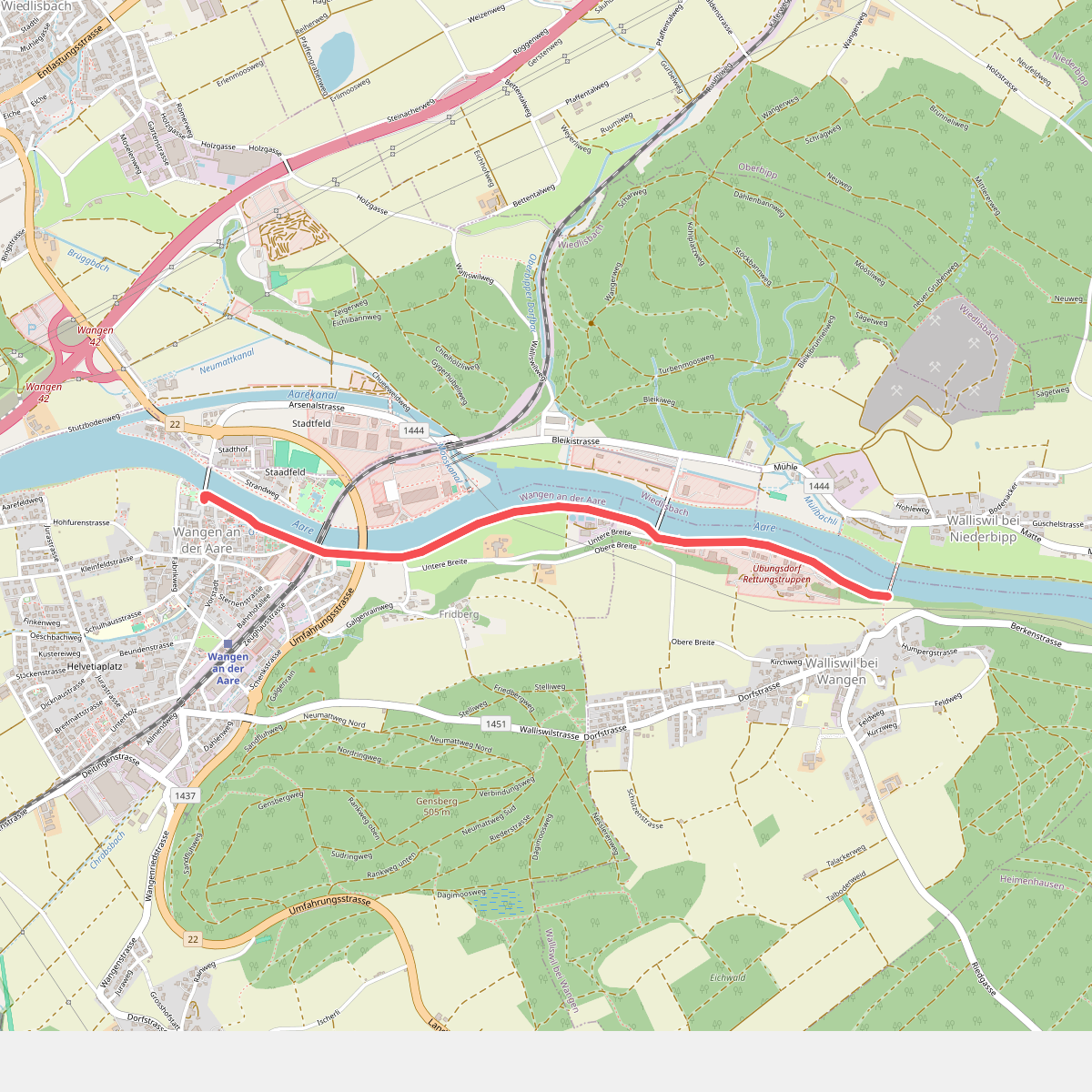 Walliswilsteg - Wangen a. d. Aare