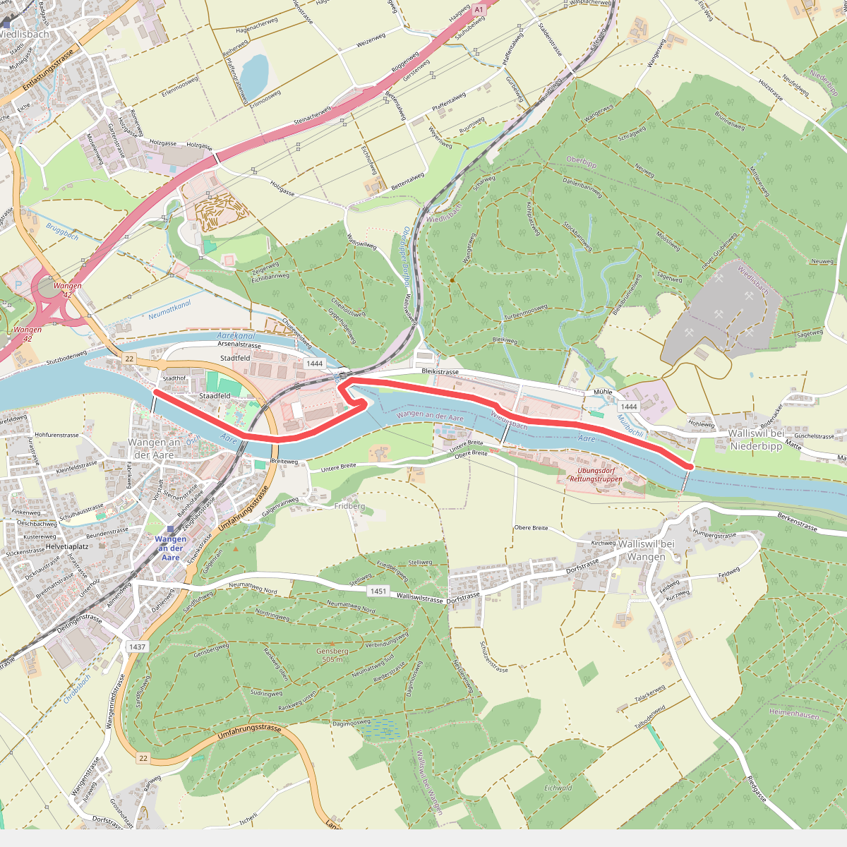 Walliswilsteg - Wangen an der Aare