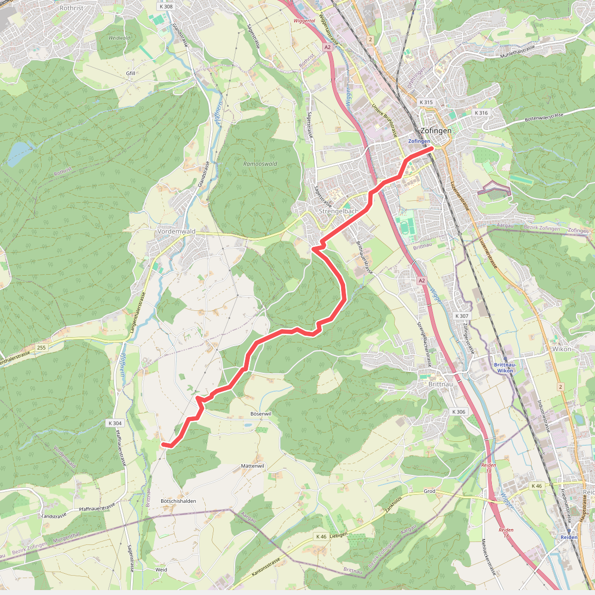 Zofingen - Strengelbach - Ob. Sennhof