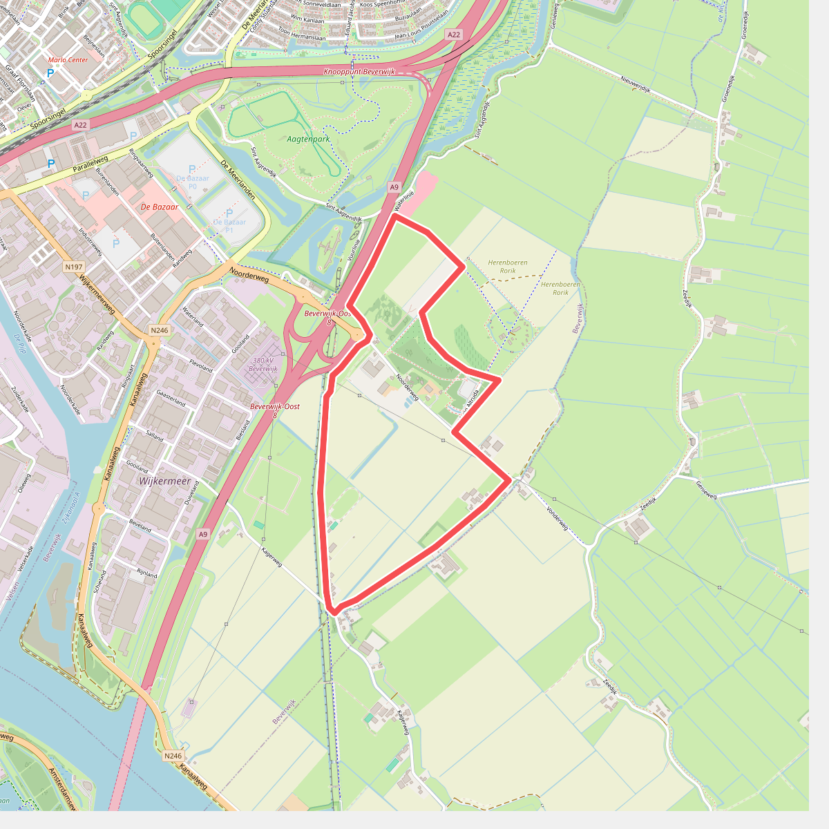 Vuurlinieroute (paars)