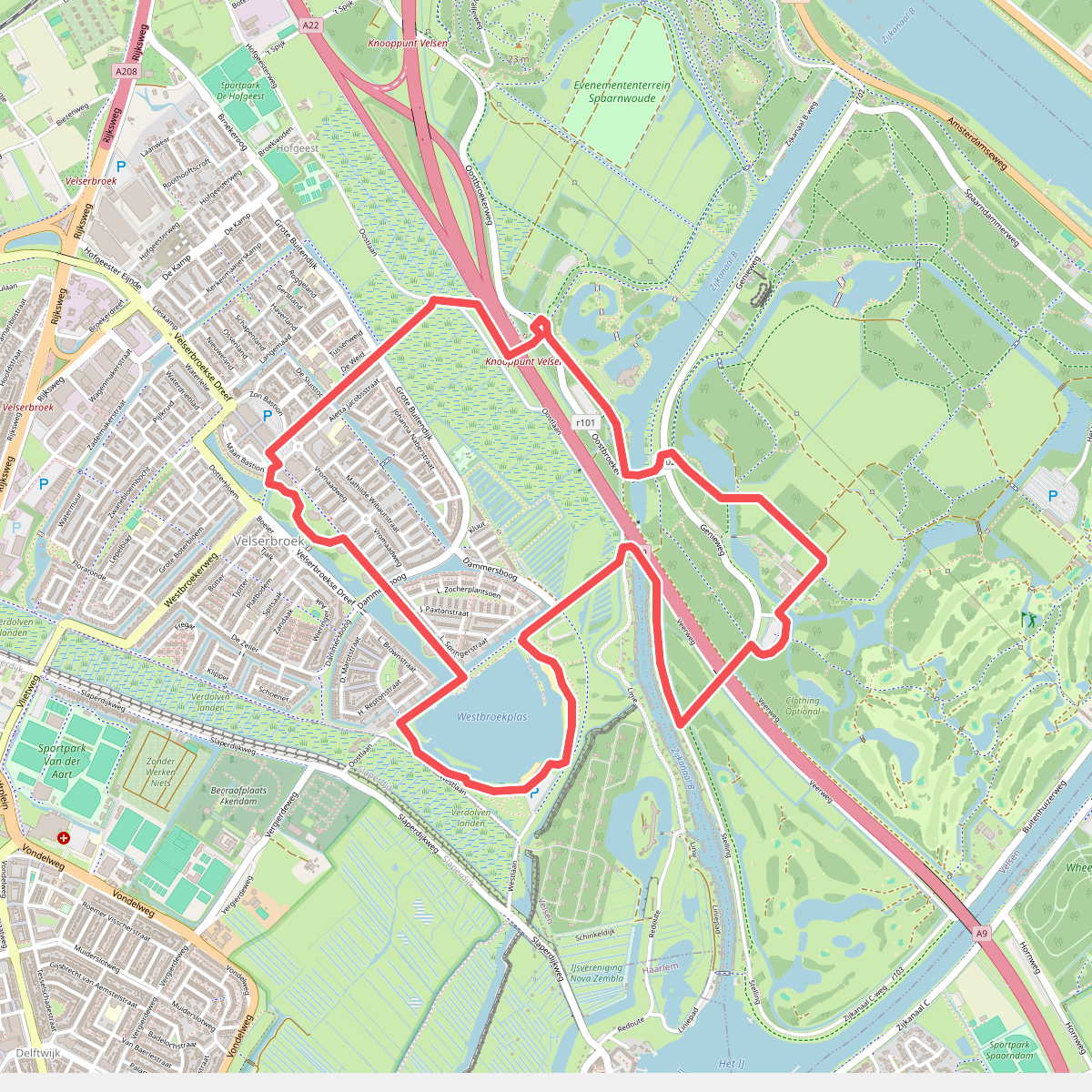 Rondje Velserbroek (paars)