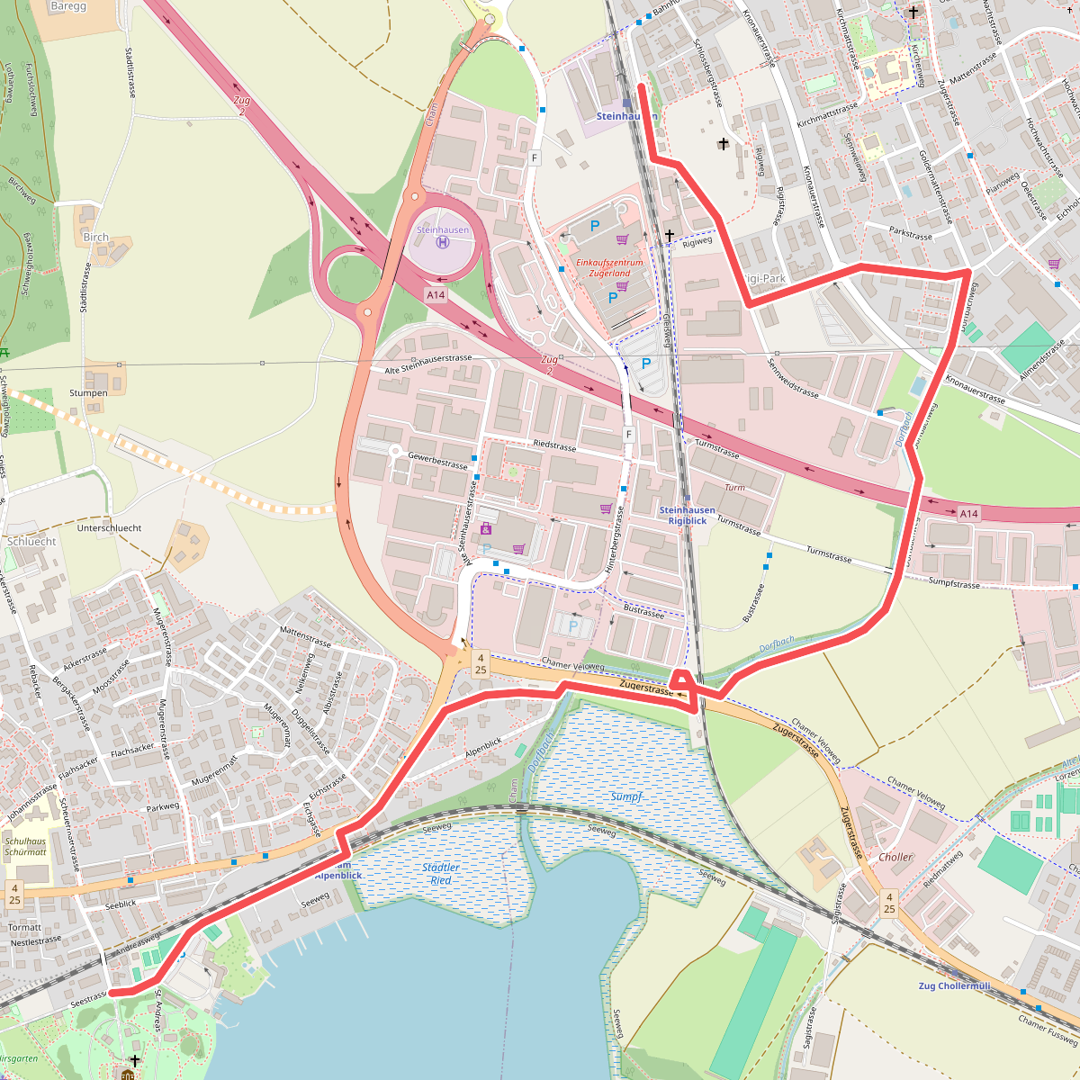 Steinhausen SBB - Cham
