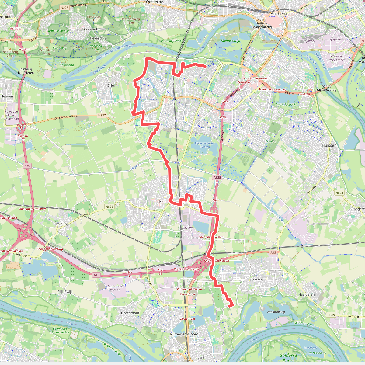 Arnhem, Meinerswijk - Bemmel, de Pas · Romeinse Limespad etappe 15