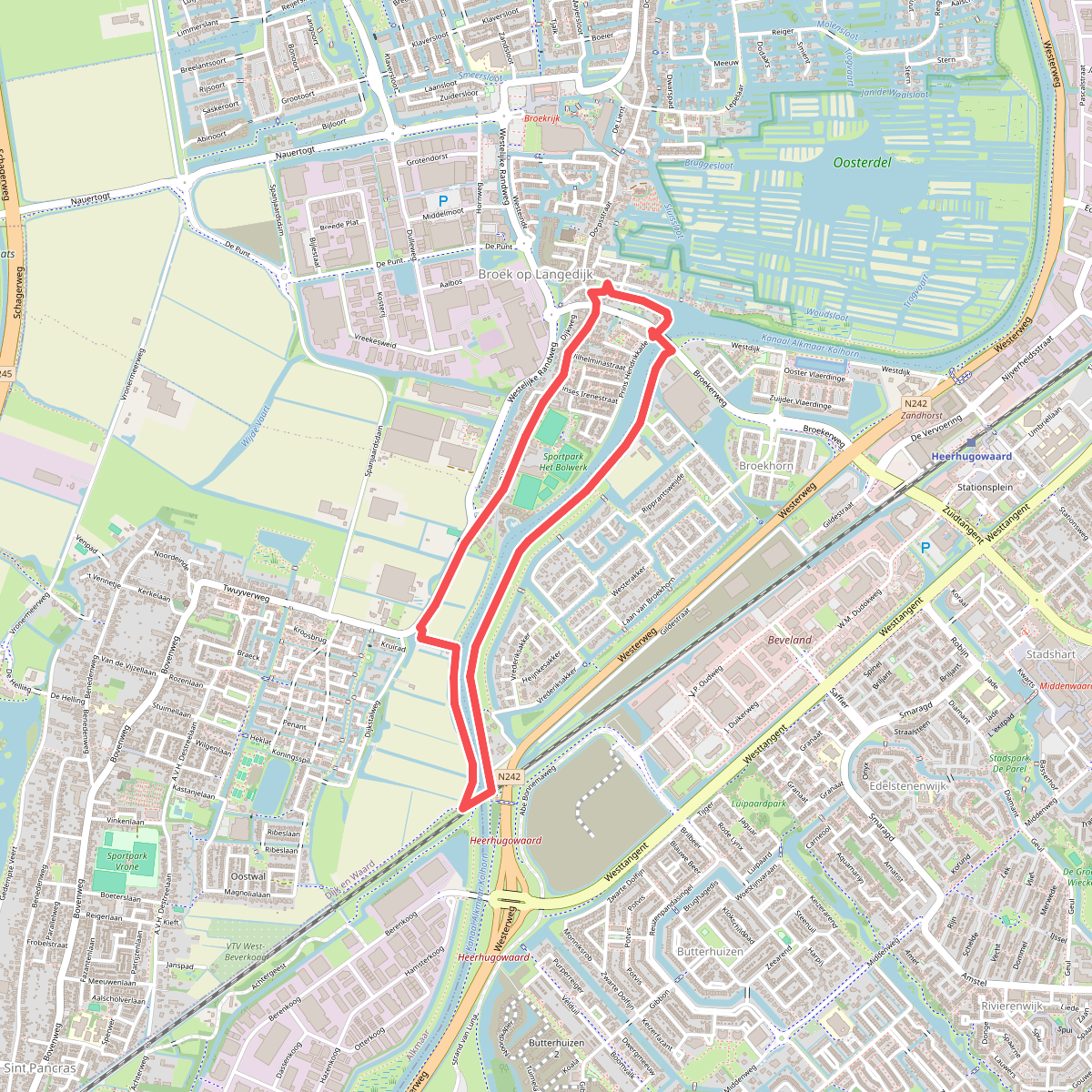 Broekerdijkroute (geel)