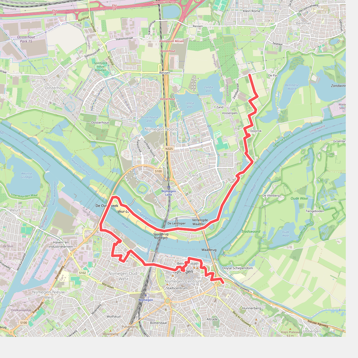 Bemme, de Pas - Nijmegen, Keizer Traianusplein · Romeinse Limespad etappe 16