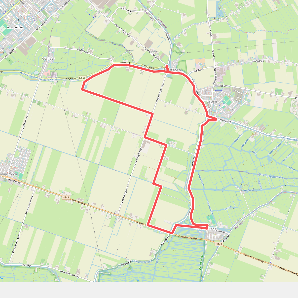 Schermerroute (oranje)