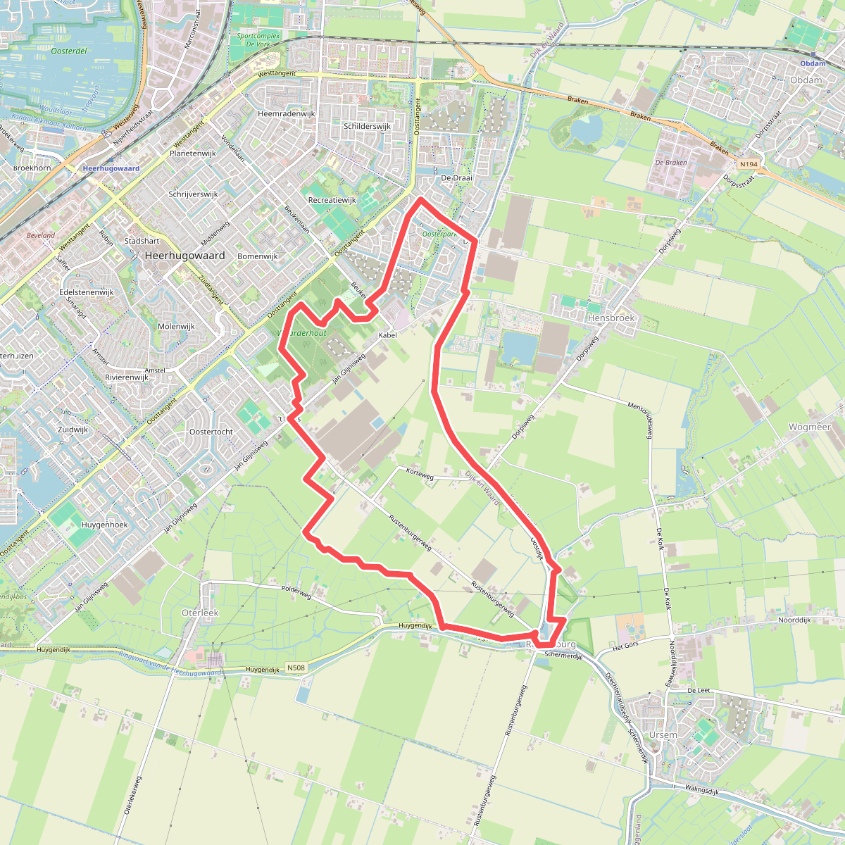 Ringvaartroute (paars)