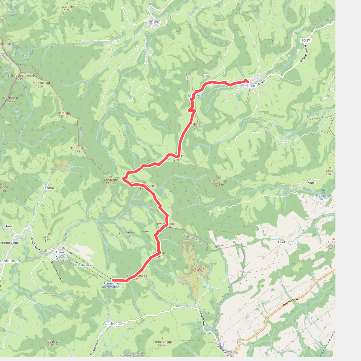 Geoweg Atzmännig Chrüzegg Wattwil