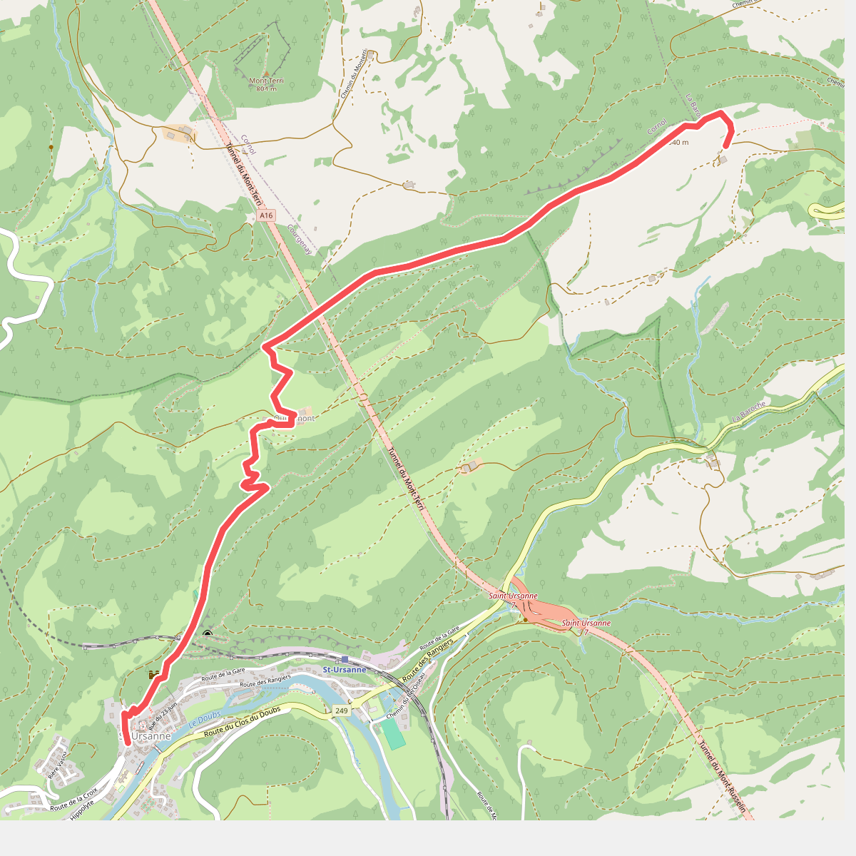 Chemin du 100e du CAS JURA