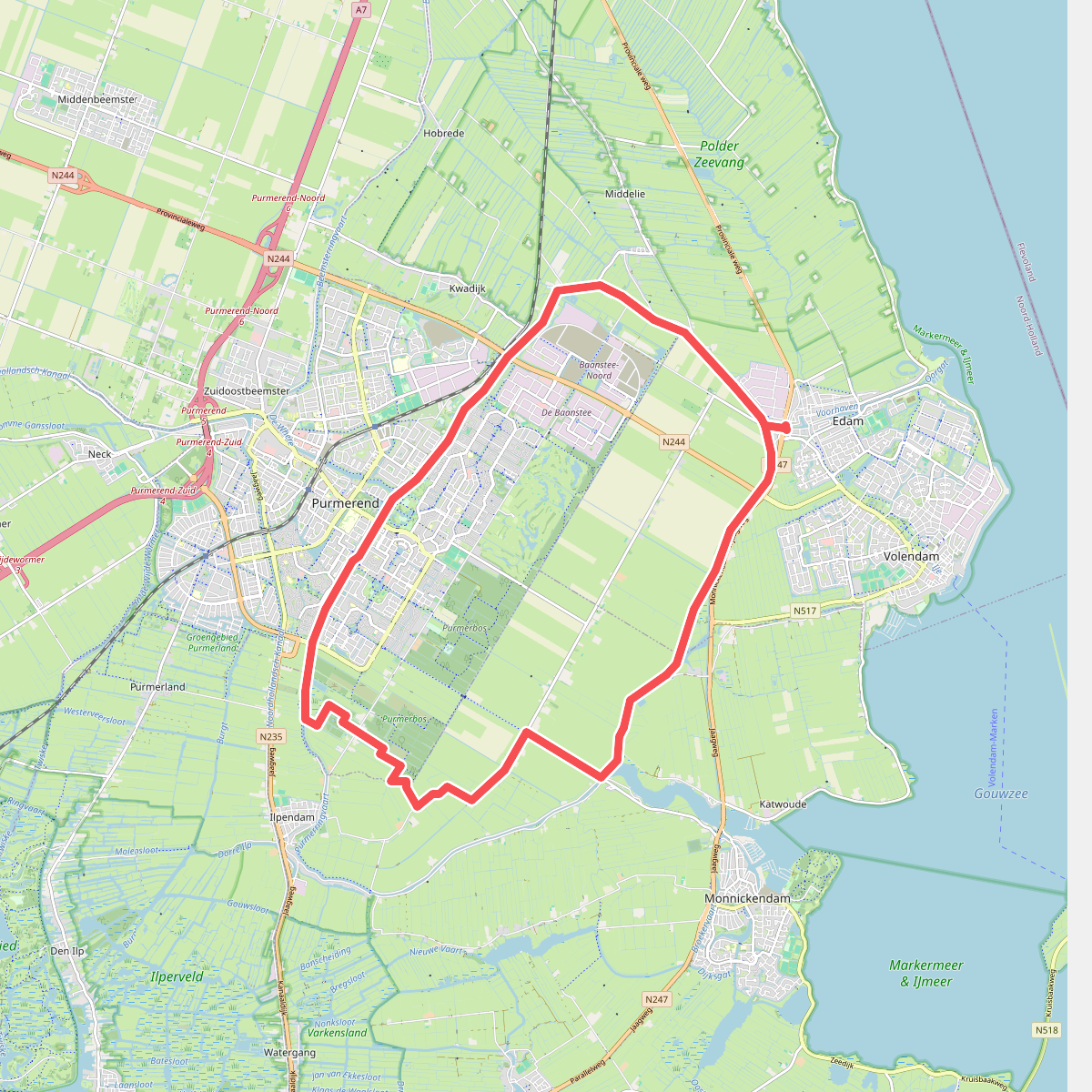 Purmer Hekkenroute (paars)