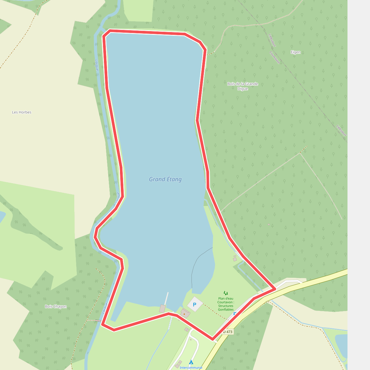 Autour du Plan d'Eau de Courtavon