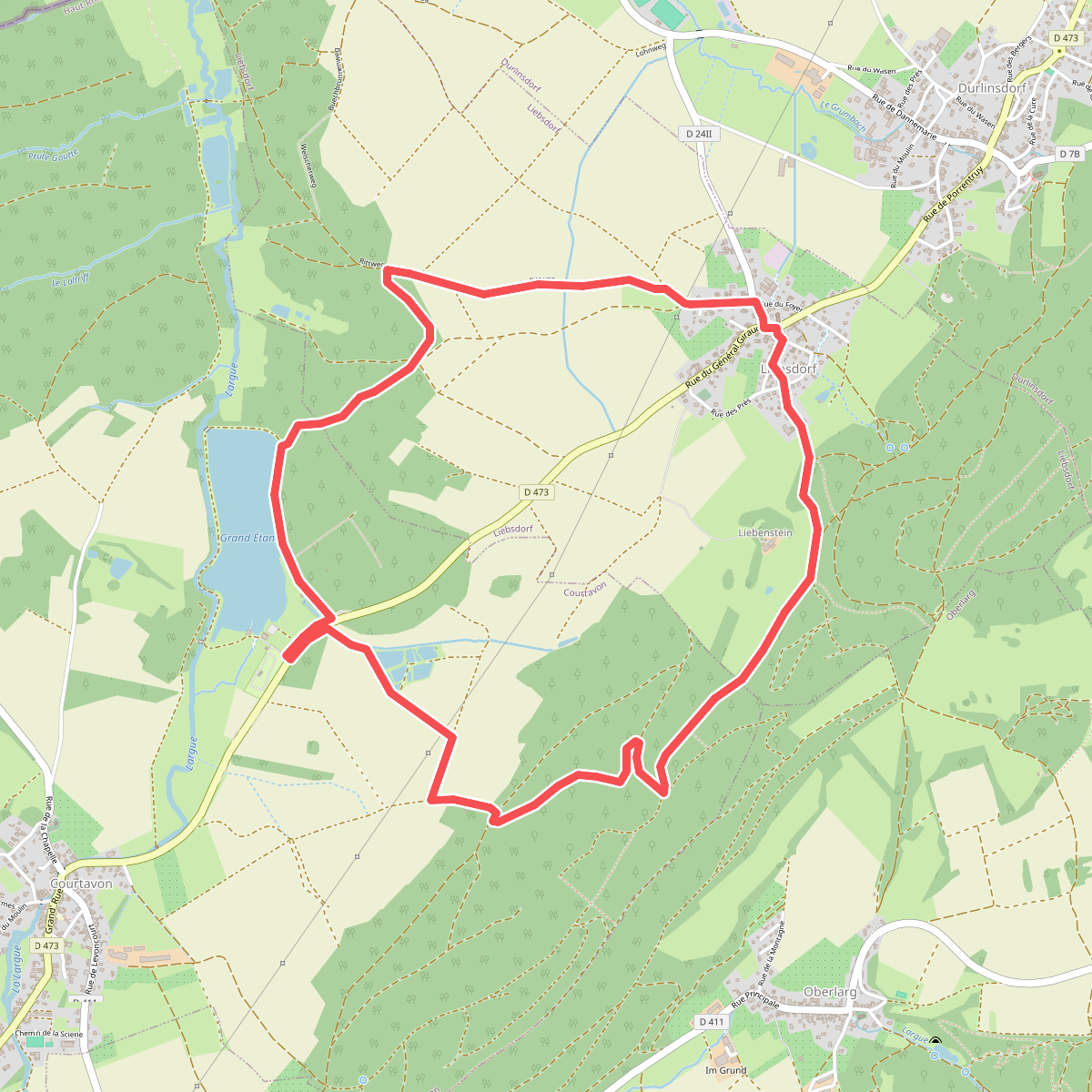 Autour du Plan d'Eau de Courtavon