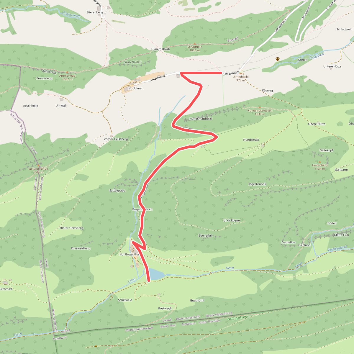 Ulmethöhe - Bogental