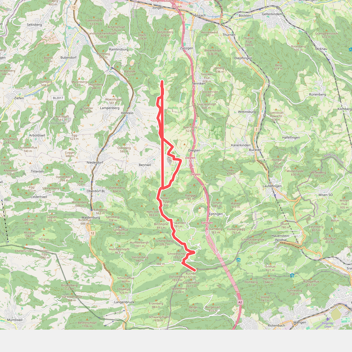 Jurahöhenweg Liestal-Belchenflue