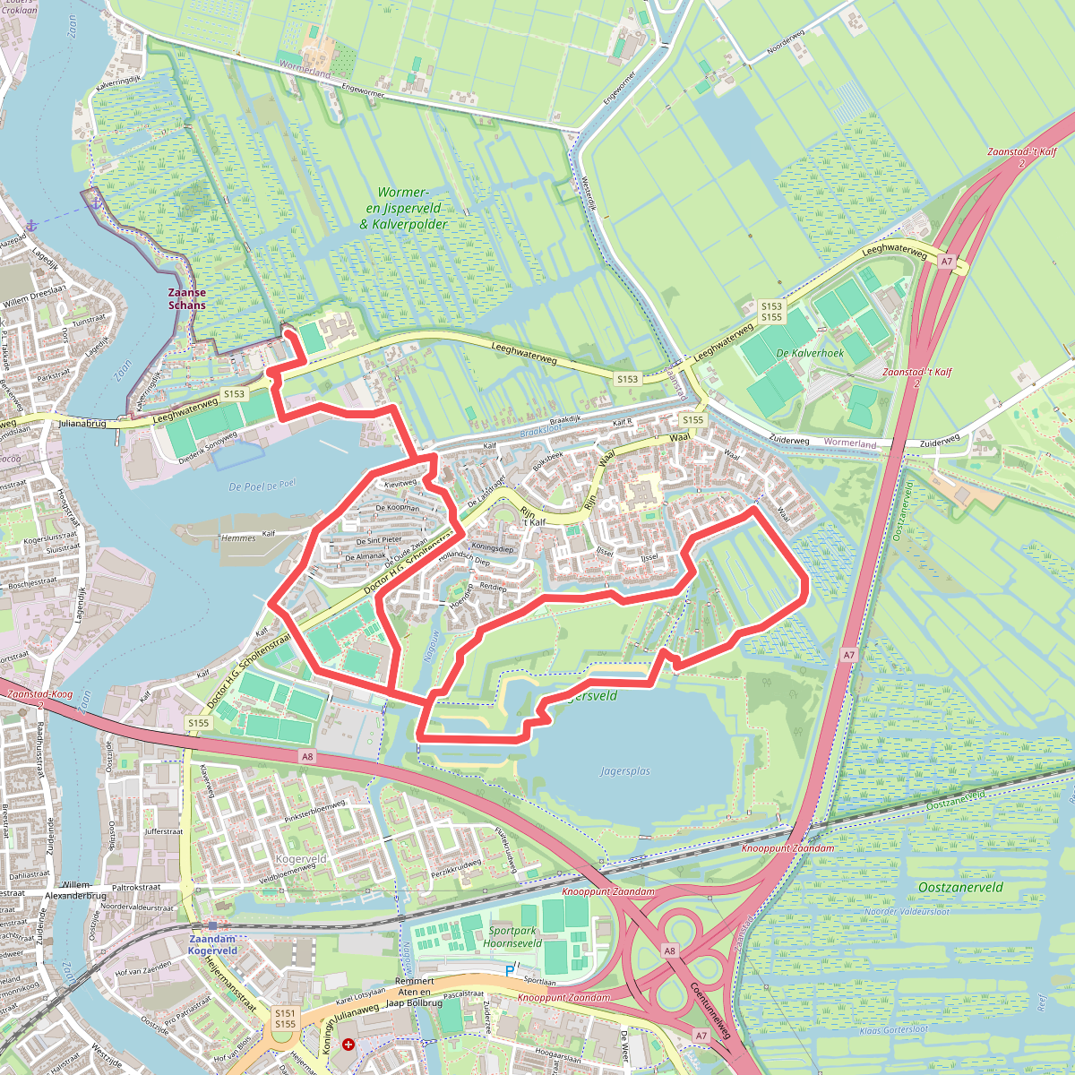 De Kalf&Jagersveldroute (oranje)