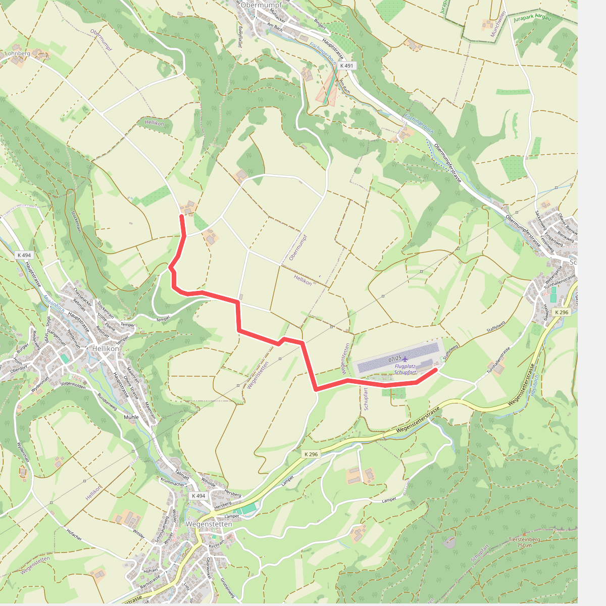 Schupfart Flugplatz - Wabrig