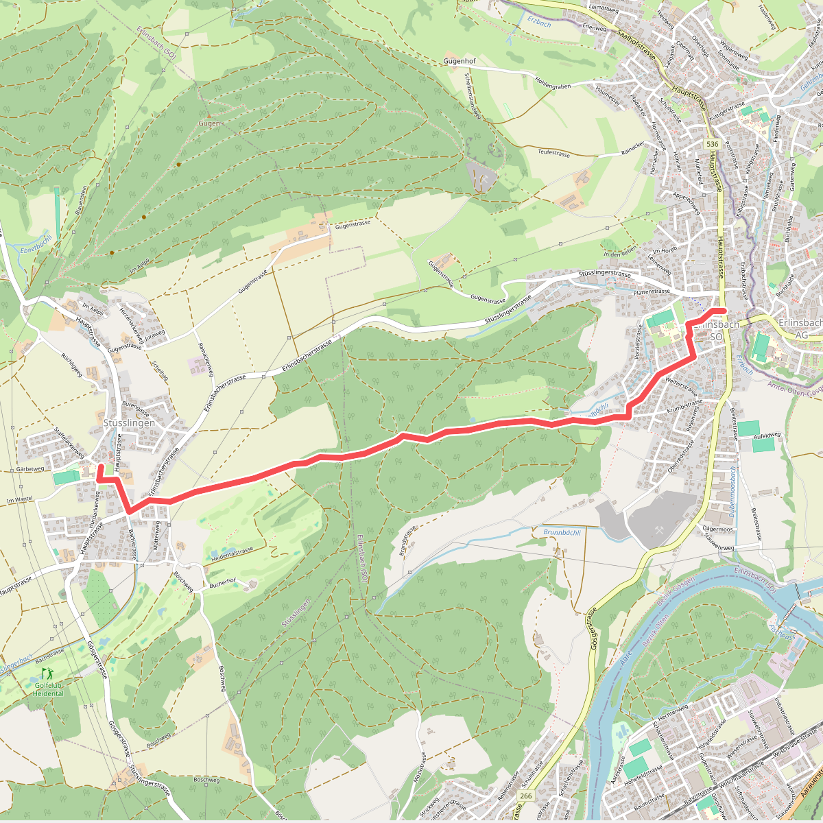 Stüsslingen - Niedererlinsbach