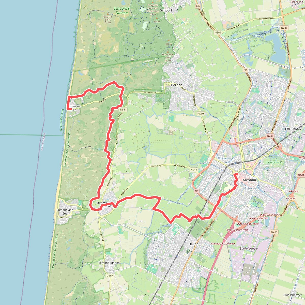 Bergen aan Zee - Alkmaar · Trekvogelpad etappe 1
