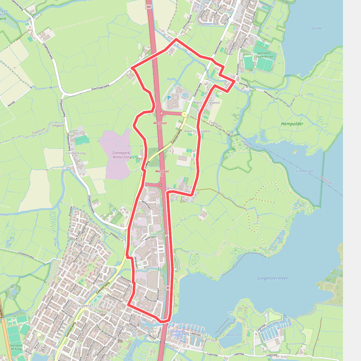 Koogdijkroute (groen)