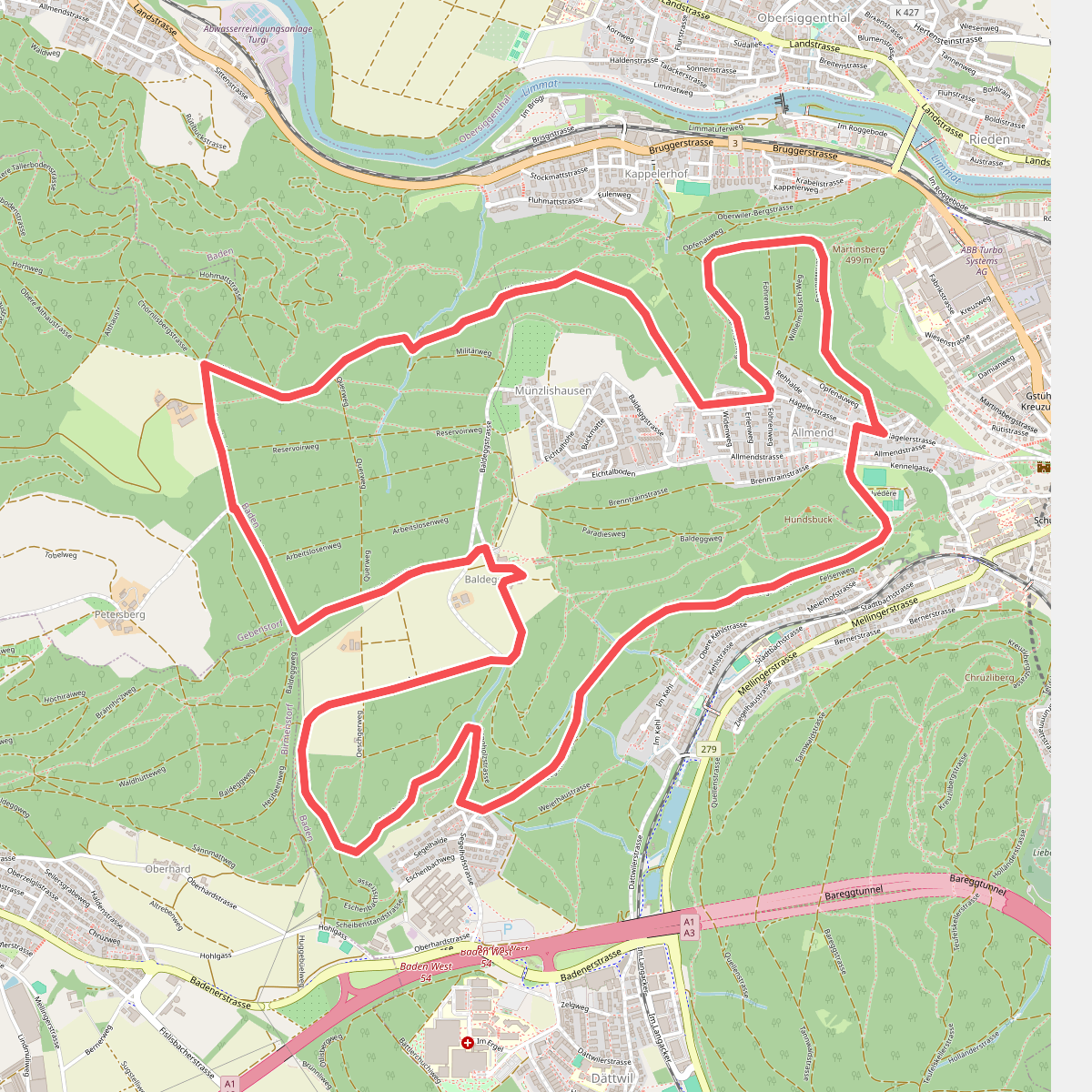 Badener Running Walking Trail Lang