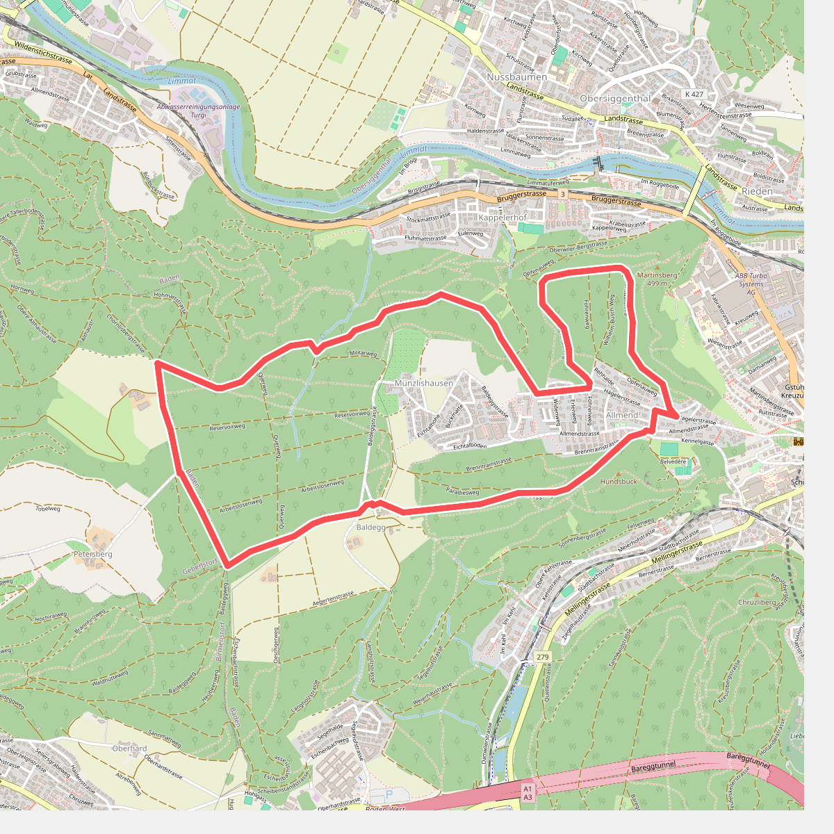 Badener Running Walking Trail Mittel