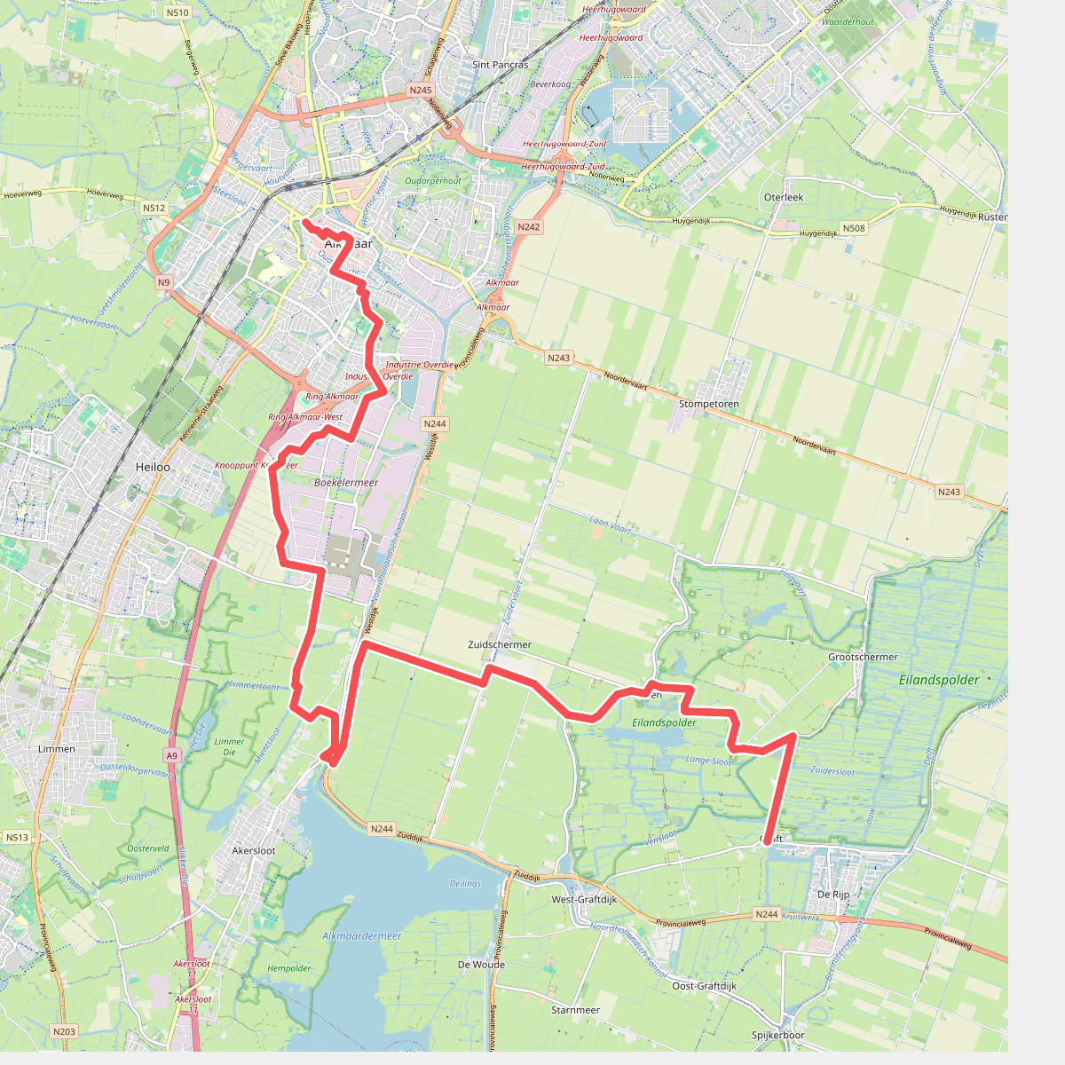 Alkmaar - Graft · Trekvogelpad etappe 2