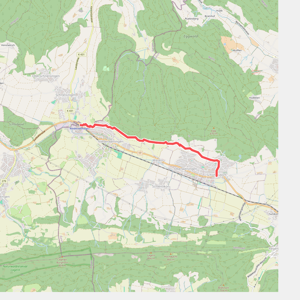 Niederweningen - Schöfflisdorf