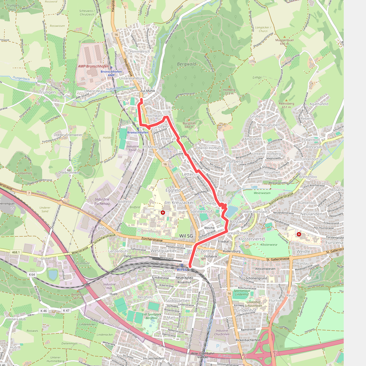 Wil - Stadtweiher - Bronschhofen