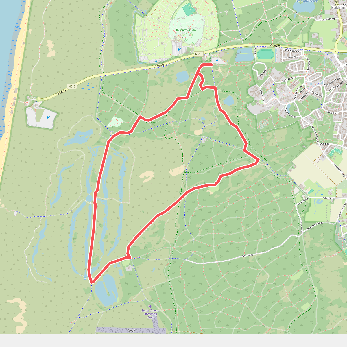 Rondje Infiltratiegebied (duinroute van PWN)
