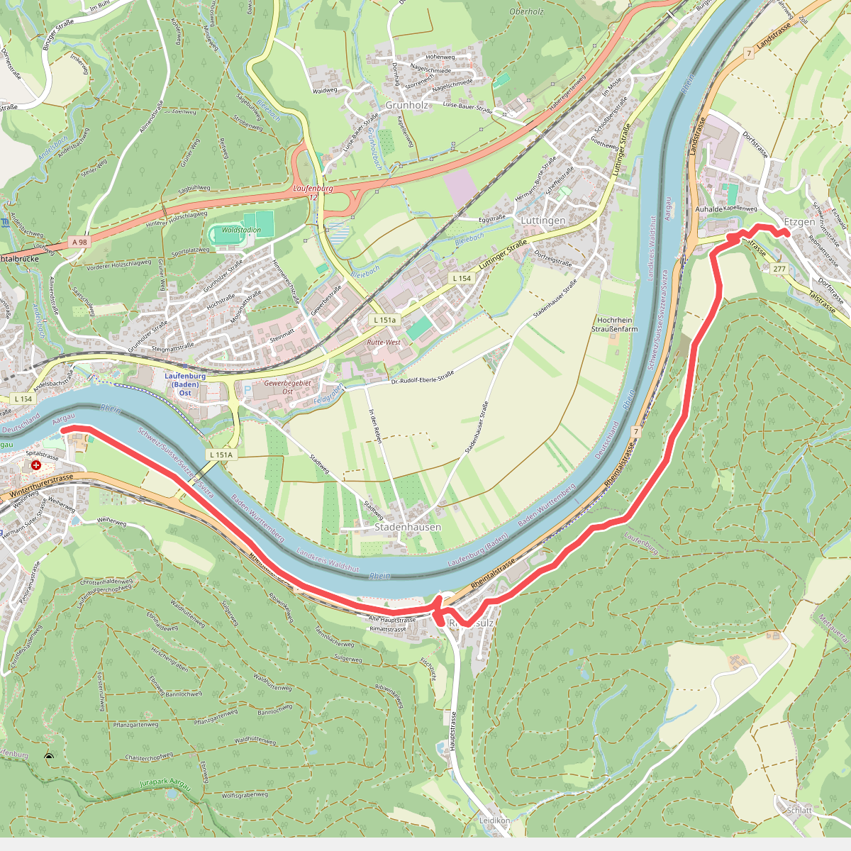Etzgen Dorf - Rheinsulz
