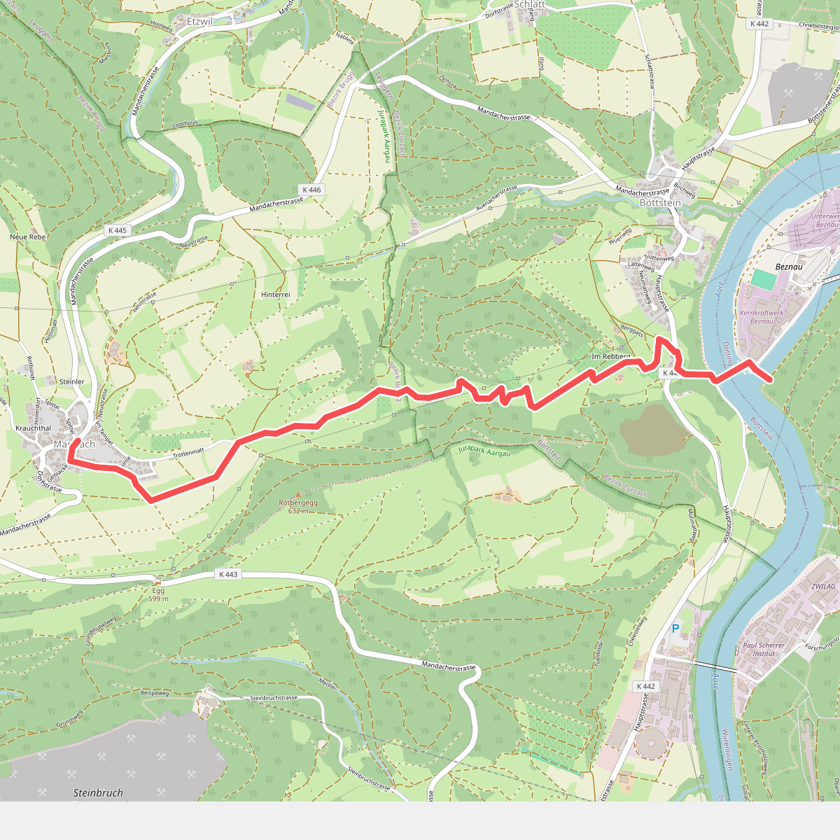 Mandach - Beznau Steg
