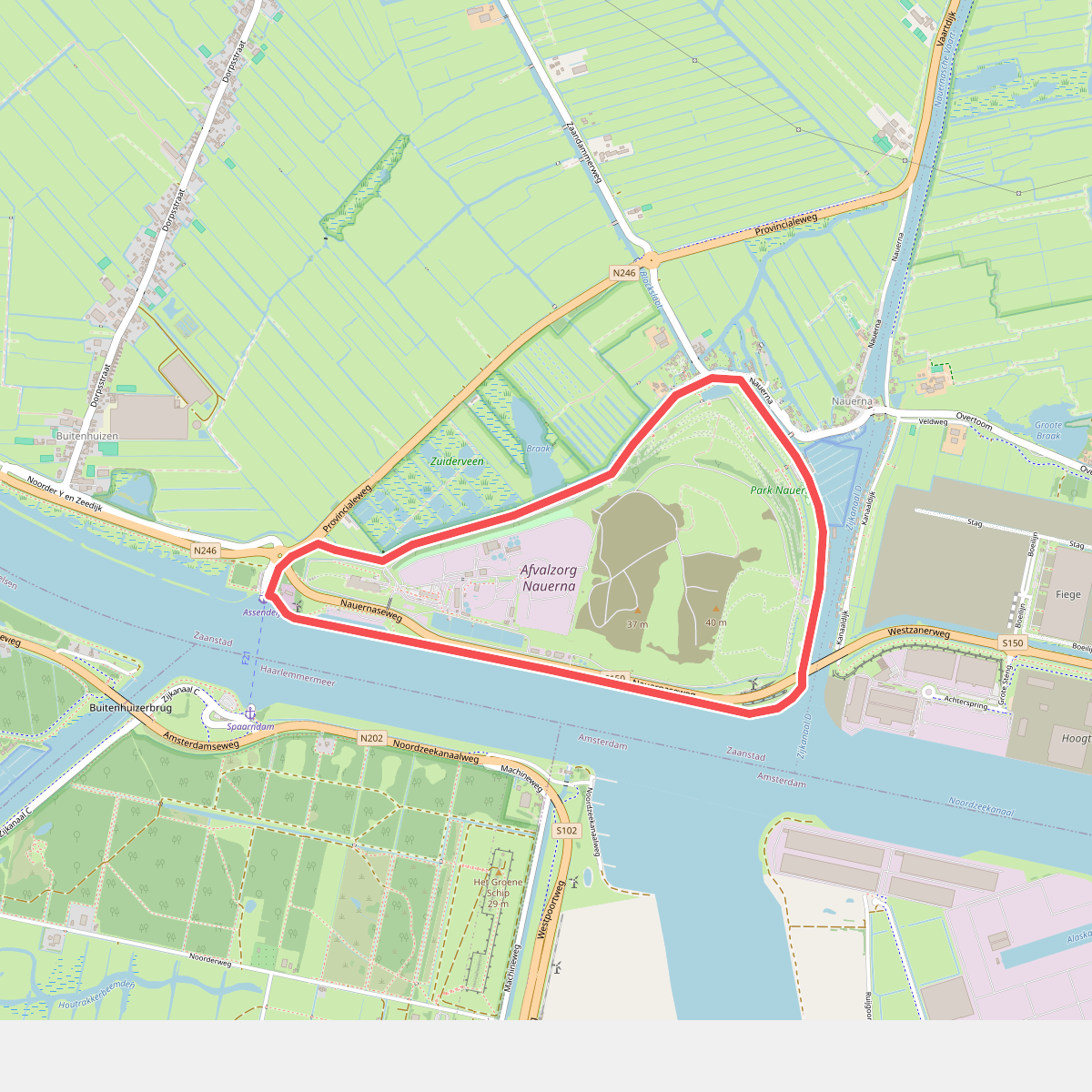Ommetje Stortheuvels (blauw) 