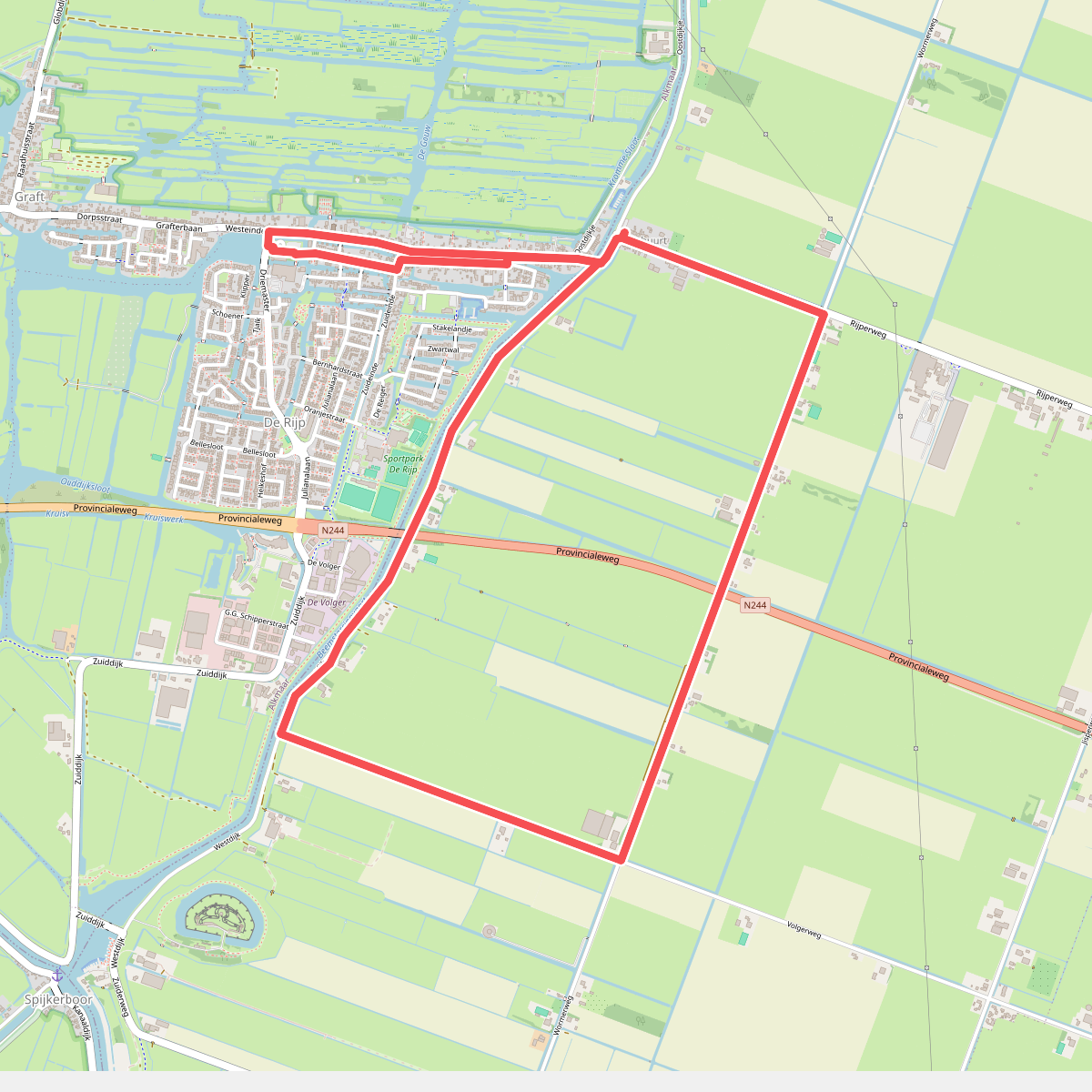 Walvisroute (rood)