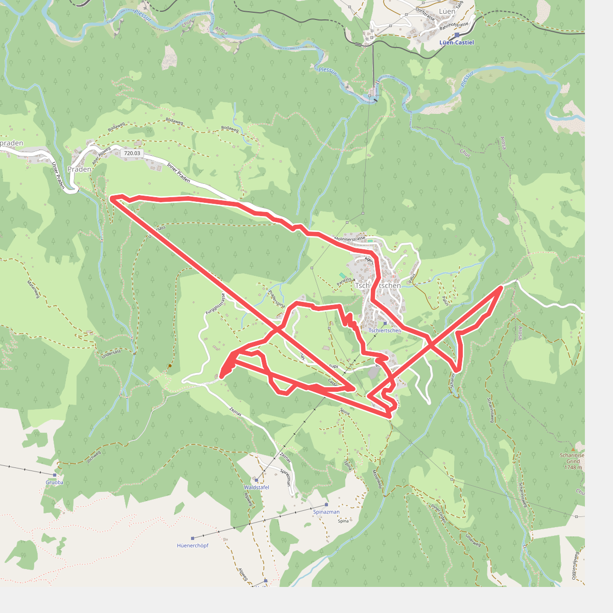 Wanderwege Graubünden (um Tschiertschen)