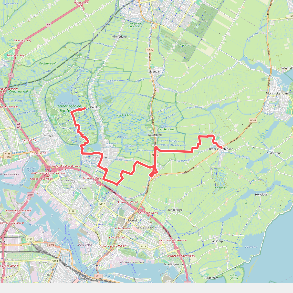 Den Ilp - Broek in Waterland · Trekvogelpad etappe 5